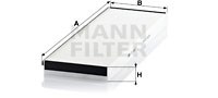 Filter, interior air MANN-FILTER CU4662