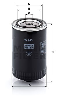 Filter, operating hydraulics MANN-FILTER W94010 2