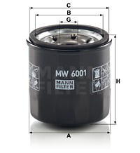 Oil Filter MANN-FILTER MW6001