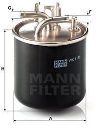Fuel Filter MANN-FILTER WK1136