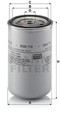 Fuel Filter MANN-FILTER WDK719