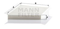 Filter, interior air MANN-FILTER CU3172