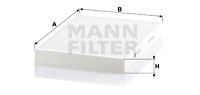 Filter, interior air MANN-FILTER CU3037