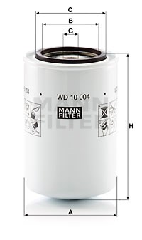 Filter, operating hydraulics MANN-FILTER WD10004