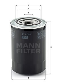 Oil Filter MANN-FILTER W10703