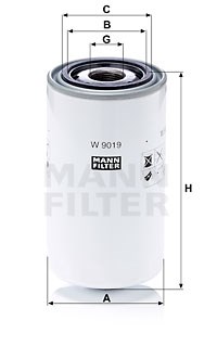Oil Filter MANN-FILTER W9019