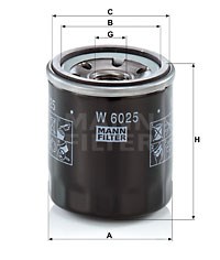 Oil Filter MANN-FILTER W6025