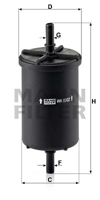 Fuel Filter MANN-FILTER WK6002