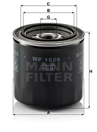 Oil Filter MANN-FILTER WP1026