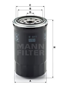 Oil Filter MANN-FILTER W8011