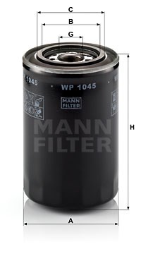 Oil Filter MANN-FILTER WP1045