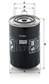 Hydraulic Filter, automatic transmission MANN-FILTER W8005