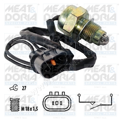 Switch, reverse light MEAT & DORIA 36079