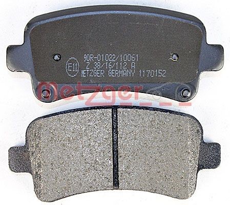 Brake Pad Set, disc brake METZGER 1170152 4