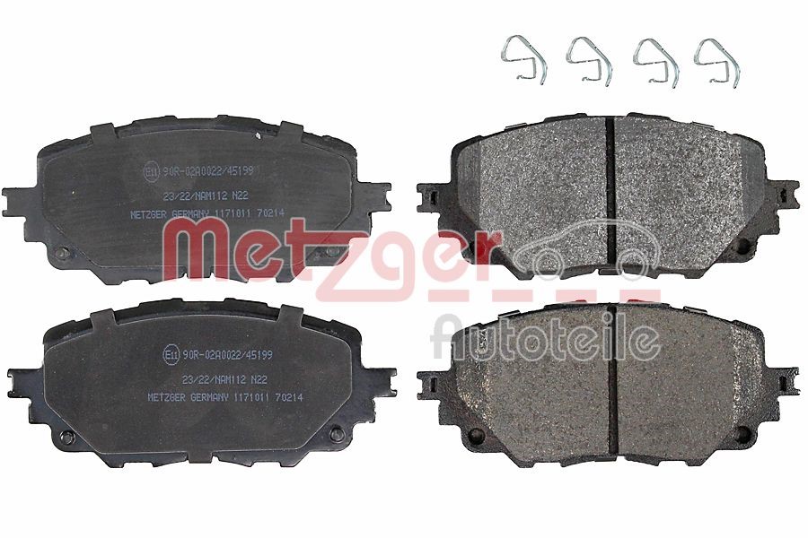 Brake Pad Set, disc brake METZGER 1171011
