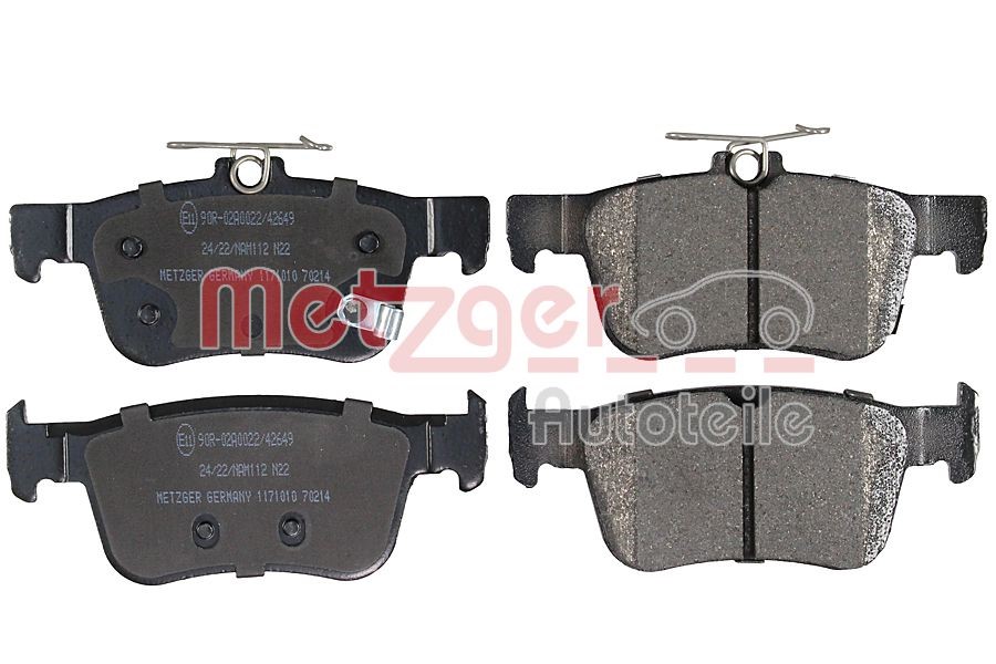 Brake Pad Set, disc brake METZGER 1171010