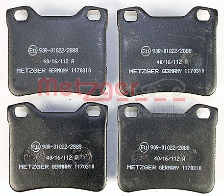Brake Pad Set, disc brake METZGER 1170310 2
