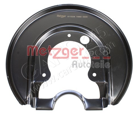 Splash Panel, brake disc METZGER 6115206 2