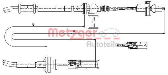 Cable Pull, clutch control METZGER 462.3