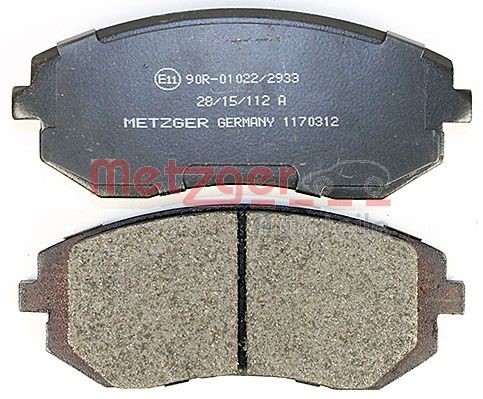 Brake Pad Set, disc brake METZGER 1170312 4