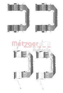 Accessory Kit, disc brake pad METZGER 109-1722