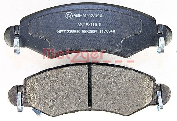Brake Pad Set, disc brake METZGER 1170340 3
