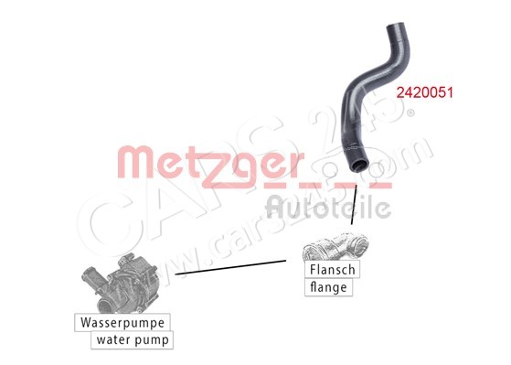 Radiator Hose METZGER 2420051 2