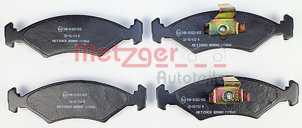 Brake Pad Set, disc brake METZGER 1170568 2