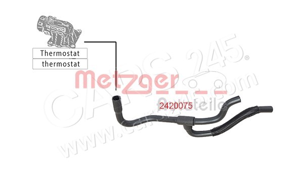 Radiator Hose METZGER 2420075 2