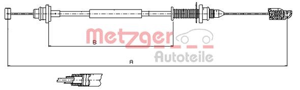 Accelerator Cable METZGER 10.0390