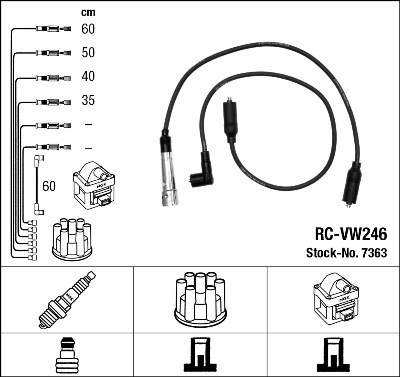 Ignition Cable Kit NGK 7363