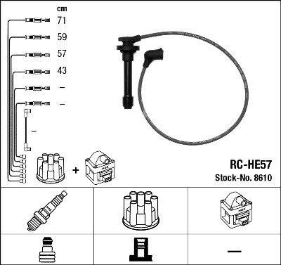 Ignition Cable Kit NGK 8610