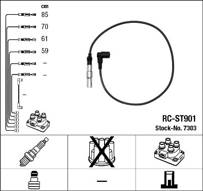 Ignition Cable Kit NGK 7303