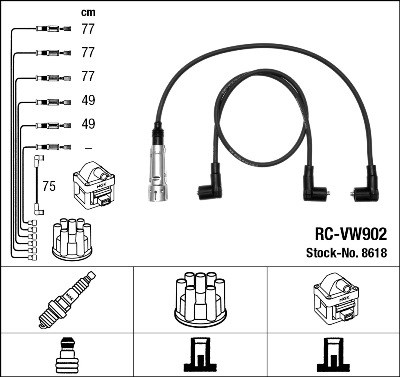 Ignition Cable Kit NGK 8618