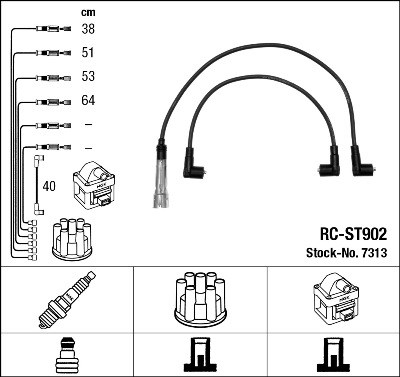 Ignition Cable Kit NGK 7313