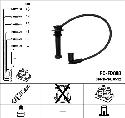 Ignition Cable Kit NGK 8542