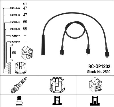 Ignition Cable Kit NGK 2590