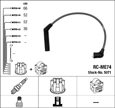 Ignition Cable Kit NGK 5071