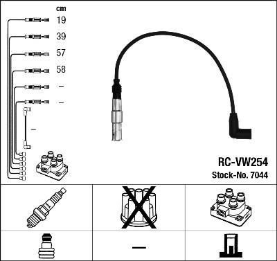 Ignition Cable Kit NGK 7044