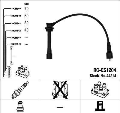 Ignition Cable Kit NGK 44314