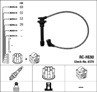 Ignition Cable Kit NGK 8379