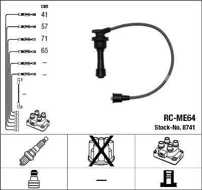 Ignition Cable Kit NGK 8741