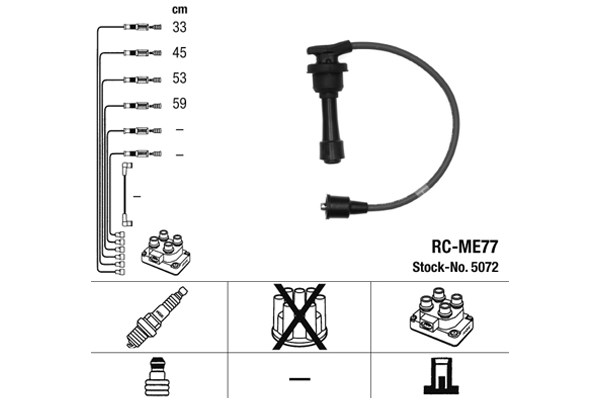 Ignition Cable Kit NGK 5072