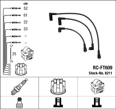 Ignition Cable Kit NGK 8211