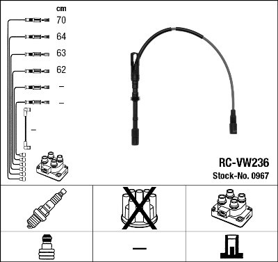 Ignition Cable Kit NGK 0967