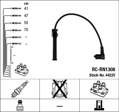 Ignition Cable Kit NGK 44225