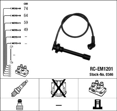Ignition Cable Kit NGK 0346