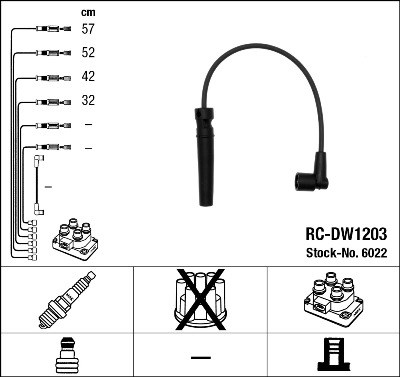 Ignition Cable Kit NGK 6022