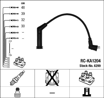 Ignition Cable Kit NGK 6299