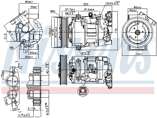 Compressor, air conditioning NISSENS 890044 7